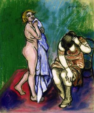 Two Woman at Their Toilette Artwork by Raoul Dufy