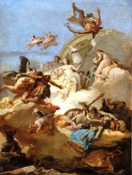 Apotheosis of Aeneas Artwork by Giovanni Battista Tiepolo