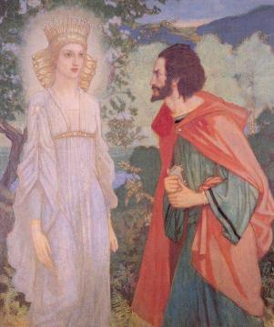 Merlin and the Fairy Queen Artwork by John McKirdy Duncan