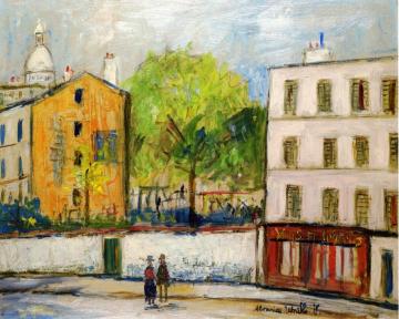 Street in Montmartre Artwork by Maurice Utrillo