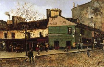 Street Scene in Paris Artwork by Frank Myers Boggs