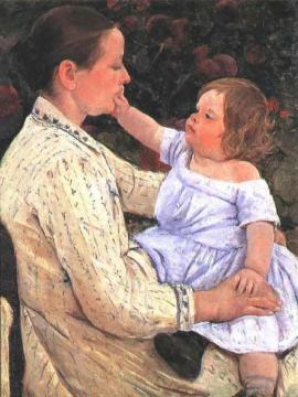 The Child's Caress Artwork by Mary Cassatt