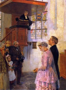 The Wedding Artwork by Gari Melchers