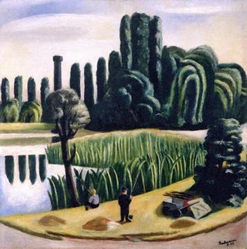 Landscape With Lake And Poplars Artwork by Max Beckmann