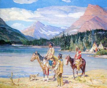 Domain Of Their Ancestors Artwork by Oscar Berninghaus