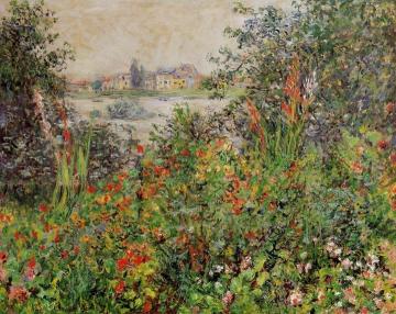 Flowers at Vetheuil Artwork by Claude Oscar Monet