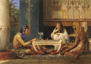 Egyptian Chess Players Artwork by Sir Lawrence Alma Tadema