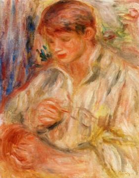 Claude Renoir Potting Artwork by Pierre Auguste Renoir