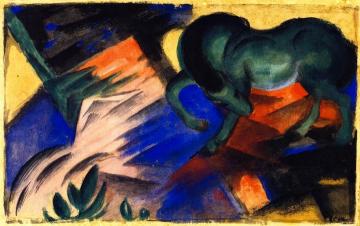 Green Horse Artwork by Franz Marc
