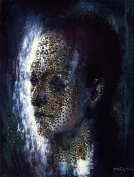 Head Of Helena Rubinstein Encrusted With Sequins Artwork by Pavel Tchelitchew