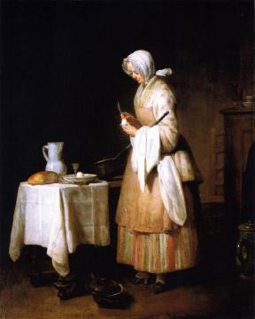 Meal For A Convalescent Artwork by Jean-Baptiste-Simeon Chardin
