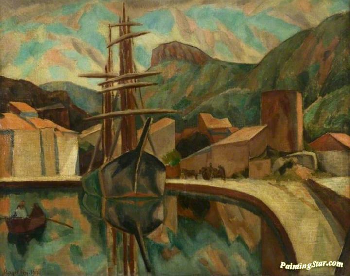 A Provencal Harbour Artwork by Roger Fry