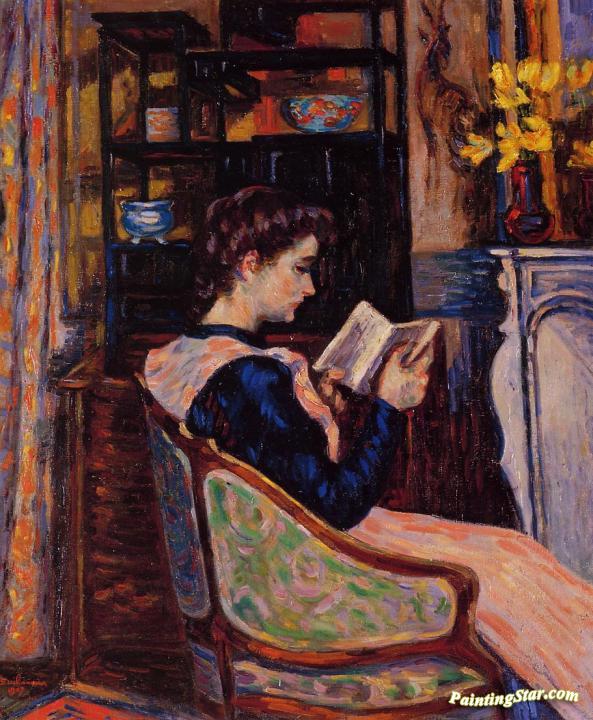 Mademoiselle Guillaumin Reading Artwork by Armand Guillaumin