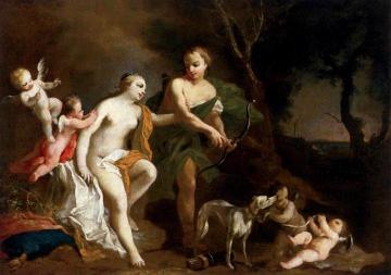 Venus And Adonis Artwork by Jacopo Amigoni