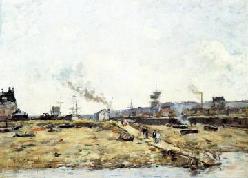 Trouville, the Pier at Deauville Artwork by Eugène-Louis Boudin