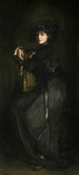 The Lady In Black Artwork by Sir John Lavery