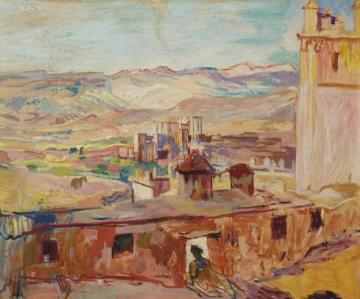 View of a Kasbah Artwork by Edy Legrand