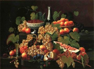 Still Life with Fruit and Champagne Artwork by Severin Roesen
