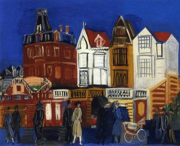 La Promenade a Trouville Artwork by Raoul Dufy