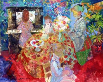 Interior with Piano Artwork by Emilio Grau Sala