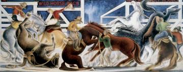 Wild Horse Race Artwork by Frank Mechau