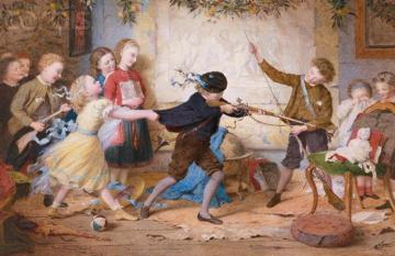 Children At Play Artwork by William Jabez Muckley