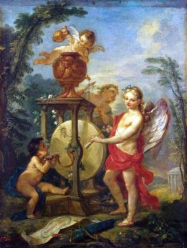 Cupid Sharpening an Arrow Artwork by Charles-Joseph Natoire