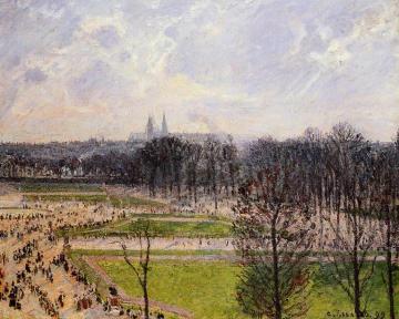 The Tuileries Gardens: Winter Afternoon Artwork by Camille Pissarro