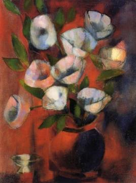 Still Life with Poppies Artwork by Morgan Russell