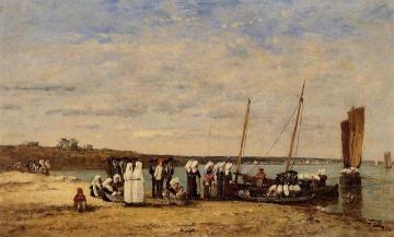 Fishermen of Kerhor Receiving a Blessing at Plougastel Artwork by Eugène-Louis Boudin