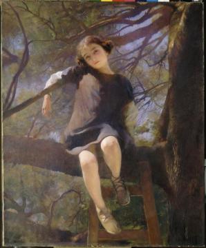 On the Branches of the Pine Tree Artwork by Paul-Alexandre-Alfred Leroy