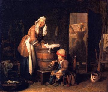 The Washerwoman Artwork by Jean-Baptiste-Simeon Chardin