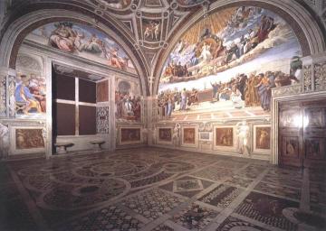 View of the Stanza della Segnatura Artwork by Raphael