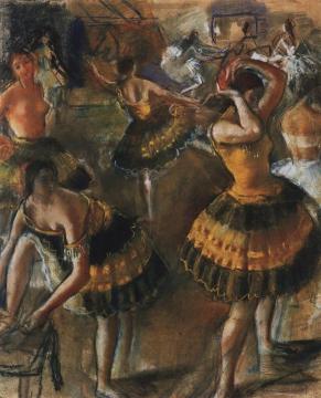 Ballet Dancers In Their Dressing Room Artwork by Zinaida Serebriakova