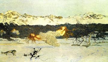 The Punishment of the Voluptuaries Artwork by Giovanni Segantini