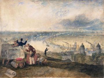 View of London from Greenwich Artwork by Joseph Mallord William Turner