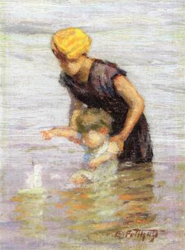 Toy Boat Artwork by Edward Potthast