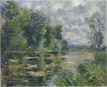 Small arm of the Seine near Connelle Artwork by Gustave Loiseau