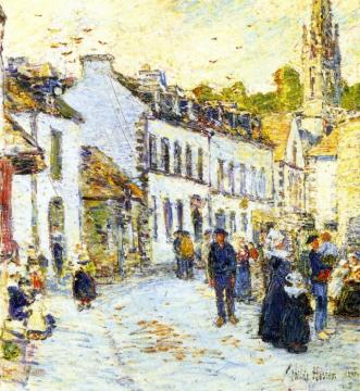 Pont-Aven, Evening Artwork by Frederick Childe Hassam