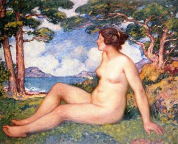 Nude Woman Artwork by Georges D'espagnat