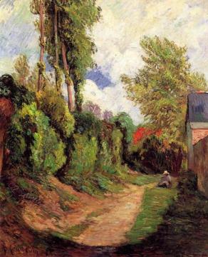 Sunken Lane Artwork by Paul Gauguin