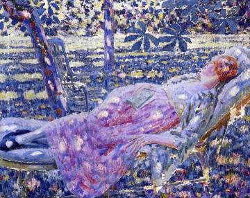 Summer Day in a Chaise Lounge Artwork by Louis Ritman