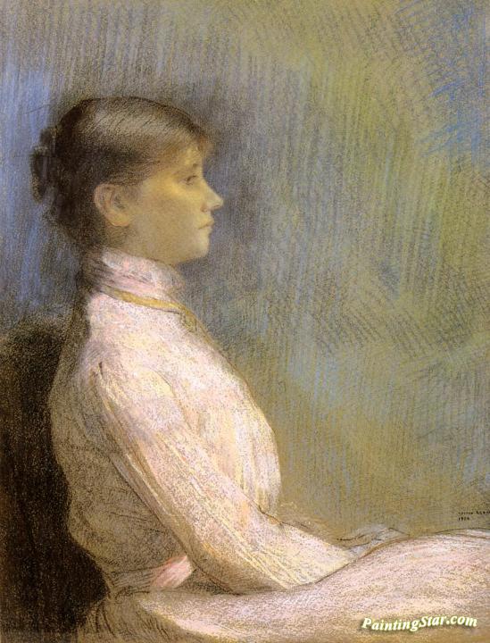 Portrait of Paule Gobillard Artwork by Odilon Redon
