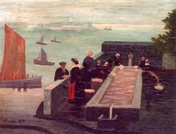 Women Washing Clothes Artwork by Camille Bombois