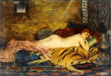 Reclining Nude Artwork by Theodoros Ralli