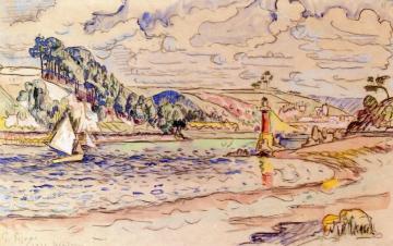 Landscape at Lezardrieux Artwork by Paul Signac