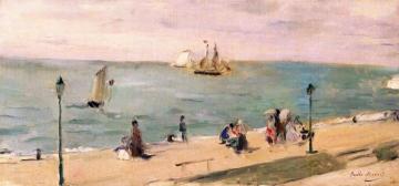 The Beach at Petit-Dalles Artwork by Berthe Morisot