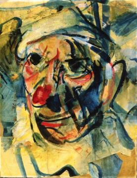 Head of a Clown Artwork by Georges Rouault