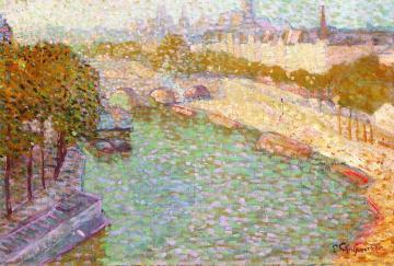 Paris, the Seine, Ile Saint Louis Artwork by Claude-Emil Schuffenecker
