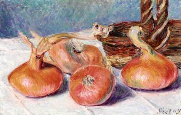 Still Life with Onions Artwork by Alfred Sisley